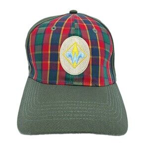 Webelos BSA Boy Scouts of America Uniform Hat Cap Med/Large Fitted Flex Plaid